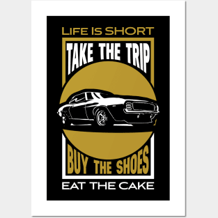 'Life Is Short Take The Trip ' Funny Vacation Posters and Art